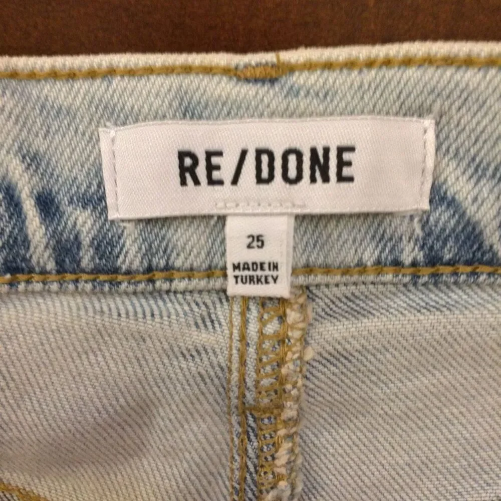 Re/Done 70s crop boot light wash jeans 25
